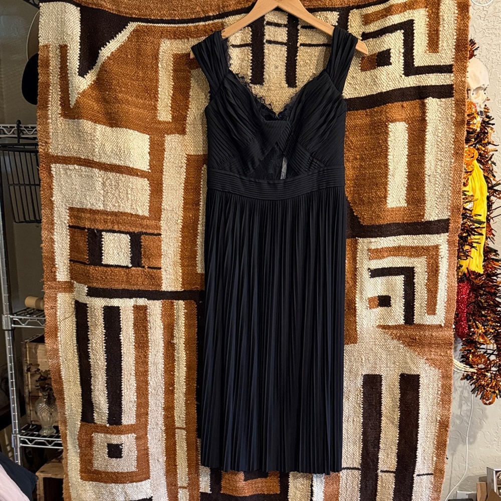 NWOT Elegant Black Pleated Dress